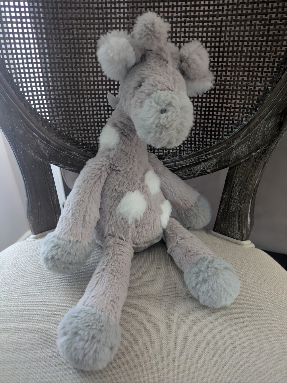 Lambs And Ivy Plush Grey and White Giraffe Stuffed Animal